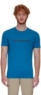 Mammut Wander-Tshirt Core Logo (recyceltes Polyester, organische Baumwolle) dunkelblau Herren